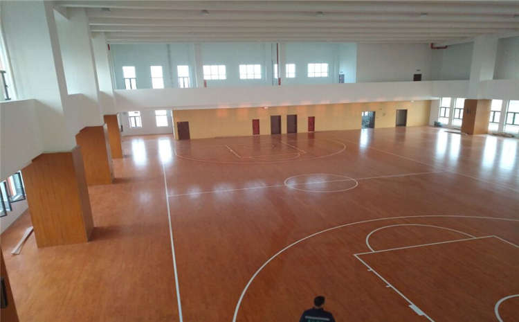 俄勒岡松木地板籃球場雙層龍骨結(jié)構